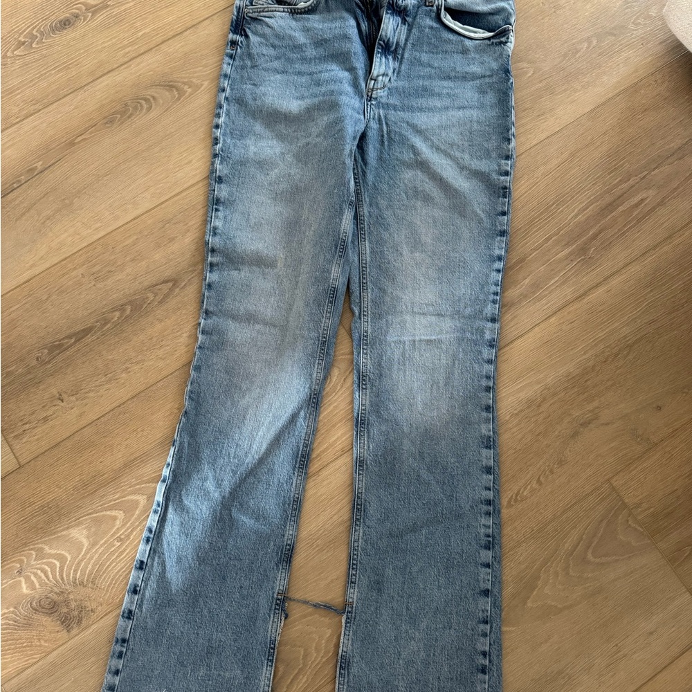 Zara Light Blue Flare Jeans